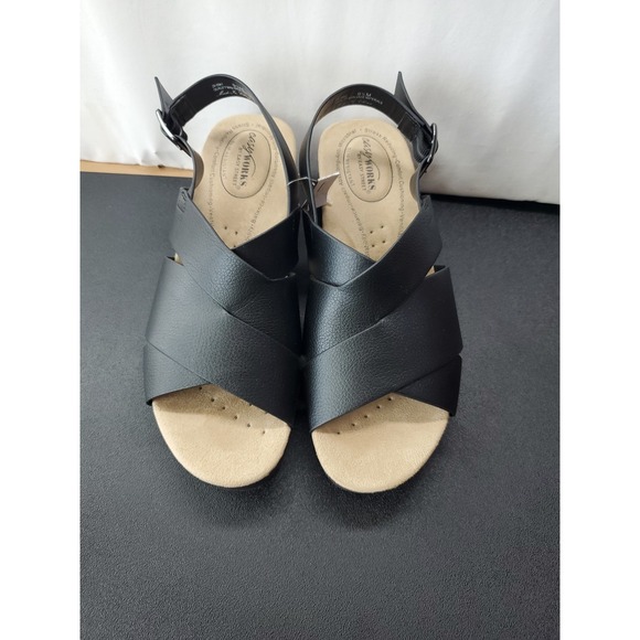 Easy Works by Easy Street Womens Raffey Adjustable Wedge Sandals Sz 9.5 - Picture 7 of 8